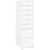 vidaXL Classeur mobile Blanc 28x41x109 cm Métal