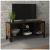 vidaXL Meuble TV Marron rustique 105x36x47 cm Métal et MDF