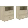 vidaXL Tables de chevet 2 pcs Chêne sonoma 50x32x60 cm