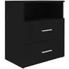 vidaXL Table de chevet Noir 50x32x60 cm