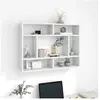 vidaXL Étagère murale Blanc 75x16x55 cm Bois d’ingénierie