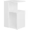 vidaXL Table d'appoint Blanc 36x30x56 cm Bois d’ingénierie 802993