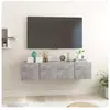 vidaXL Meubles TV suspendus 2 pcs Gris béton 60x30x30 cm