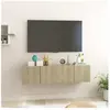 vidaXL Meubles TV suspendus 2 pcs Chêne sonoma 60x30x30 cm