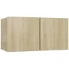 vidaXL Meuble TV suspendu Chêne sonoma 60x30x30 cm