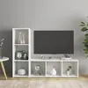 vidaXL Meubles TV 2 pcs Blanc 107x35x37 cm Bois d'ingénierie