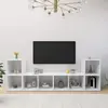 vidaXL Meubles TV 4 pcs Blanc 72x35x36,5 cm Aggloméré