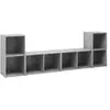 vidaXL Meubles TV 4 pcs Gris béton 72x35x36,5 cm Aggloméré