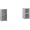 vidaXL Meubles TV 2 pcs Gris béton 72x35x36,5 cm Aggloméré