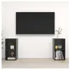 vidaXL Meubles TV 2 pcs Gris brillant 72x35x36,5 cm Bois d'ingénierie