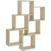 vidaXL Étagère murale cube Chêne sonoma 78x15x93 cm Bois d’ingénierie