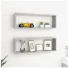 Vidaxl - tagères cube murales 2 pcs gris béton bois d'ingénierie Gris béton