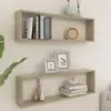 vidaXL Étagères cube murales 2 pcs chêne sonoma bois d'ingénierie 807088
