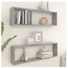 vidaXL Étagères cube murales 2 pcs gris béton bois d'ingénierie807091