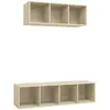 Ensemble de meuble tv 2 pcs Chêne sonoma Aggloméré Vidaxl Sonoma oak