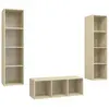 Ensemble de meuble tv 3 pcs Chêne sonoma Aggloméré Vidaxl Sonoma oak