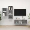 vidaXL Ensemble de meuble TV 3 pcs Gris béton Bois d'ingénierie