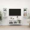 vidaXL Ensemble de meuble TV 3 pcs Blanc Bois d'ingénierie