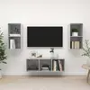 vidaXL Ensemble de meuble TV 3 pcs Gris béton Bois d'ingénierie