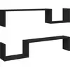 vidaXL Vidaxl Étagères Murales 2 Pcs Noir 100x15x20 Cm Bois D'ingénierie
