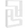 vidaXL Vidaxl Étagères Murales 2 Pcs Blanc 50x15x50 Cm Bois D'ingénierie