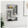 vidaXL Étagères murales 2 pcs gris béton 50x15x50 cm bois d'ingénierie