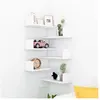 vidaXL Étagère murale d'angle 2 pcs Blanc 40x40x50 cm Aggloméré