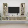 vidaXL Meubles TV muraux 4 pcs Chêne sonoma Aggloméré