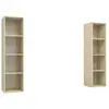 vidaXL Meubles TV muraux 2 pcs Chêne sonoma Bois d'ingénierie 3079865