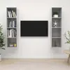 vidaXL Meubles TV muraux 2 pcs Gris béton Bois d'ingénierie