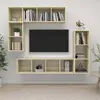 vidaXL Ensemble de meubles TV 4 pcs Chêne sonoma Bois d'ingénierie