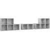 vidaXL Ensemble de meubles TV 8 pcs Gris béton Aggloméré
