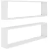 vidaXL Étagères cube murales 2 pcs blanc 100x15x30cm bois d'ingénierie