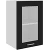 Armoire en verre suspendue Noir 40x31x60 cm Bois d'ingénierie Vidaxl