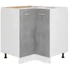 vidaXL Armoire de plancher d'angle gris béton 75,5x75,5x81,5 cm bois