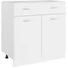 vidaXL Armoire de plancher à tiroir Blanc 80x46x81,5cm Bois ingénierie
