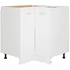vidaXL Armoire de plancher d'angle blanc 75,5x75,5x81,5 cm bois