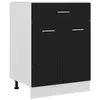vidaXL Armoire de plancher à tiroir Noir 60x46x81,5 cm Aggloméré