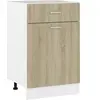vidaXL Armoire de plancher tiroir Chêne sonoma 50x46x81,5 cm Aggloméré