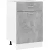 vidaXL Armoire de plancher à tiroir Gris béton 50x46x81,5 cm Aggloméré