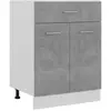 vidaXL Armoire de plancher à tiroir Gris béton 60x46x81,5 cm Aggloméré