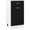 vidaXL Armoire de plancher à tiroir Noir 40x46x81,5 cm Aggloméré