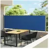 vidaXL Auvent latéral rétractable de patio 140x600 cm bleu