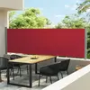 vidaXL Tuinscherm uittrekbaar 140x600 cm rood