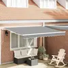 vidaXL Auvent Manuel Blanc 3 x 2,5 m Métal