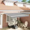 vidaXL Auvent avec Manuel Blanc 3 x 2,5 m Métal