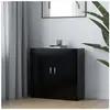 vidaXL Bibliothèque Noir 82,5x30,5x80 cm Bois d'ingénierie 802706