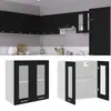 vidaXL Armoire en verre suspendue Noir 60x31x60 cm Aggloméré