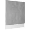 vidaXL Panneau de lave-vaisselle Gris béton 59,5x3x67 cm Aggloméré