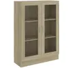 vidaXL Armoire à vitrine Chêne sonoma 82,5x30,5x115 cm Bois ingénierie